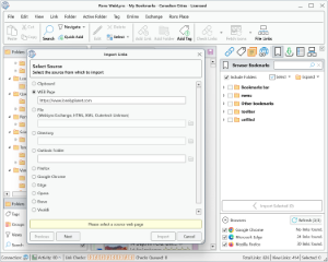 Resources Import in Rons WebLynx