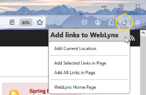 Rons WebLynx Browser Integration Links